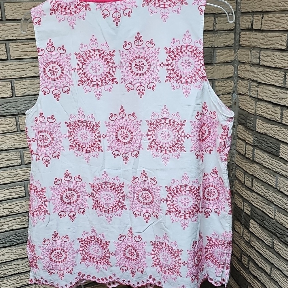 NWT Talbots Scalloped Edge Tunic Embroidered - Artistic MedallSz XL - Picture 5 of 10